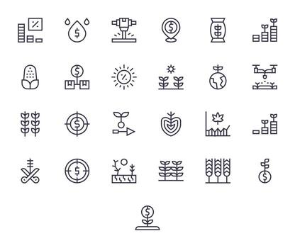 25 High Resolution Icons for Yield in Display Perfect Regular Line Format vector