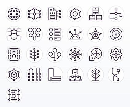 Node Graphics featuring 25 Regular Line Display Perfect High Resolution Designs vector