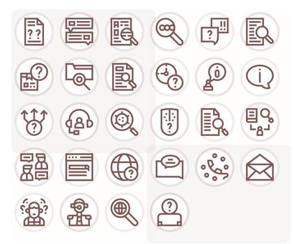 consulta visual paquete conteniendo 28 negrita línea monitor Perfecto íconos vector