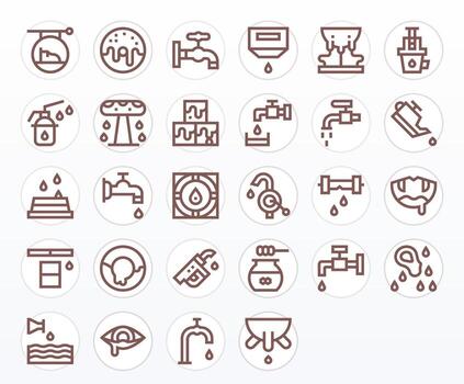 28 negrita línea píxel alineado íconos hecho a mano para goteo 256x256 aplicaciones vector