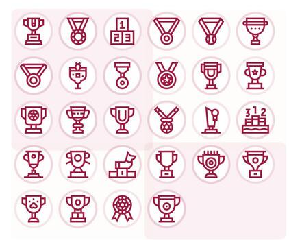 tercero sitio icono conjunto con 28 negrita línea 256x256 monitor Perfecto gráficos vector