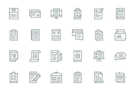 notas prima haz con 24 128x128 monitor Perfecto Delgado línea íconos vector