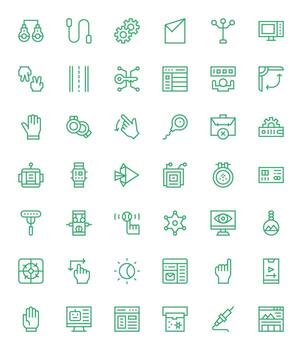 Interface Premium Bundle with 42 128x128 Editable Regular Line Icons vector