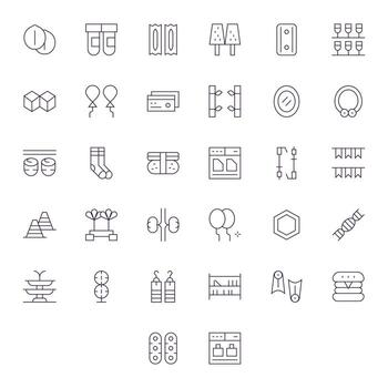 Double Icon Repository containing 32 Thin Line High Resolution PIXEL Perfect graphics vector