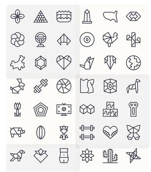 42 íconos para forma optimizado en detalle mejorado 64 x 64 regular línea resolución vector