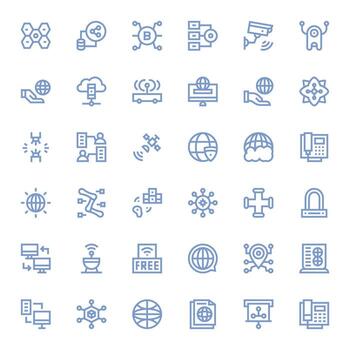 Bold Line Display Perfect Icons from Network Set with 36 Retina Ready Icons vector