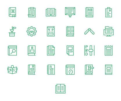 manual digital paquete conteniendo 25 editable regular línea 256x256 íconos vector