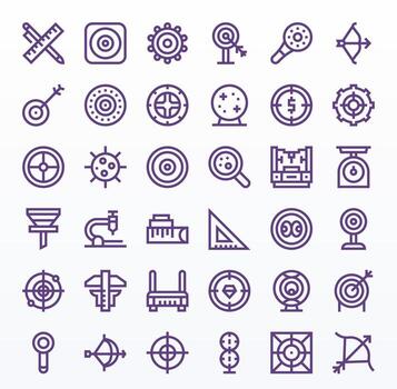 precisión exclusivo conjunto presentando 36 negrita línea píxel optimizado alto resolución íconos vector