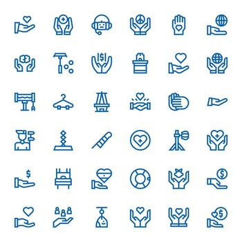 Support System Icon Toolkit featuring 36 Display Perfect Retina Ready Bold Line elements vector