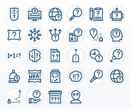Unknown Complete Package with 28 256x256 Bold Line Pixel Optimized Icons vector