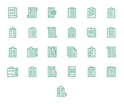 25 regular línea íconos desde formas en alto resolución editable calidad vector