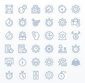 35 regular línea monitor Perfecto íconos hecho a mano para eficiencia 256x256 aplicaciones vector