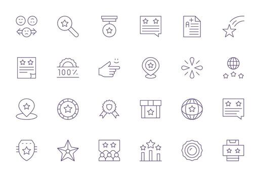 24 Editable Thin Line Icons designed for Excellent Interface vector