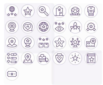 Recommended Icon Arsenal with 25 High Resolution Regular Line Editable designs vector