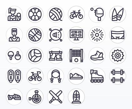 28 Bold Line Pixel Optimized Icons crafted for Active 256x256 applications vector