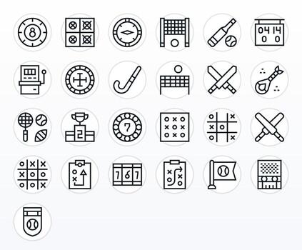 25 Regular Line Pixel Optimized 256x256 Icons from Lose Suite vector