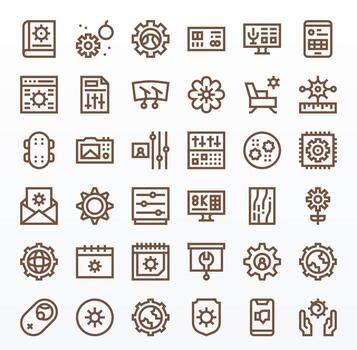 ajustes icono biblioteca con 36 negrita línea 128x128 píxel optimizado diseños vector