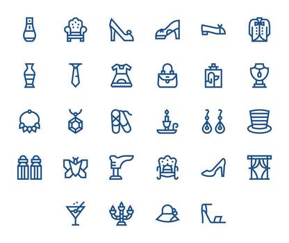 28 Bold Line Grid Fitted 256x256 Icons from Elegant Suite vector