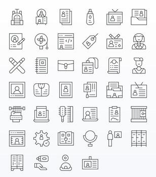 40 Thin Line Icons designed for Personal in Retina Ready Display Perfect format vector