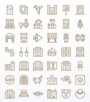 42 Regular Line PIXEL Perfect High Resolution Icons from Modern Suite vector
