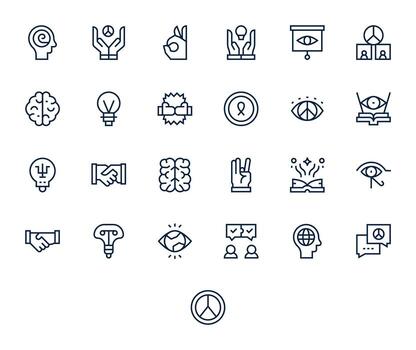 25 256x256 Regular Line PIXEL Perfect Icons for Understanding Projects vector