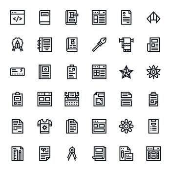 modelo diseño íconos presentando 36 monitor Perfecto negrita línea estilo vector