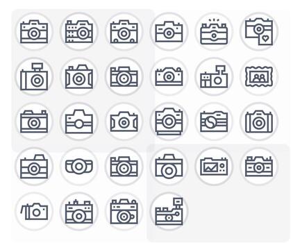 28 Bold Line Icons designed for Snapshot in 256x256 Display Perfect format vector