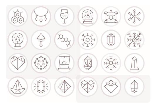 24 Retina Ready Thin Line Icons optimized for Crystal Display Perfect display vector