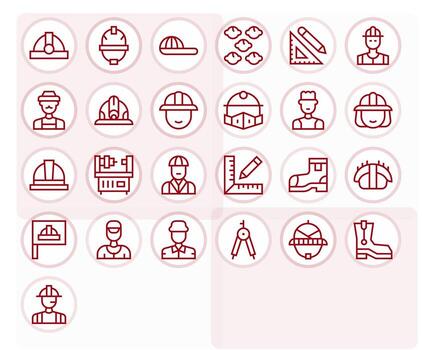 Engineer Essential Set including 25 Pixel Aligned Regular Line High Resolution Icons vector