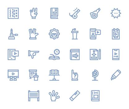 instructivo escalable conjunto presentando 28 editable negrita línea 64 x 64 íconos vector