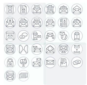 correspondencia icono caja de herramientas presentando 32 píxel optimizado retina Listo Delgado línea elementos vector