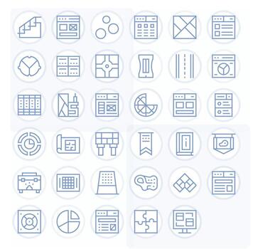 35 Detail Enhanced High Resolution Icons for Section in elegant Regular Line design vector