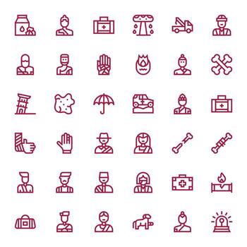 36 Bold Line Display Perfect Icons tailored for Accident High Resolution interface vector