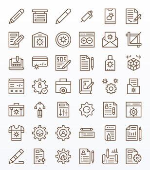 42 Detail Enhanced Icons themed around Modify in High Resolution Regular Line format vector