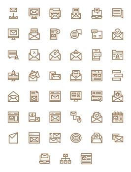 bandeja de entrada icono caja de herramientas presentando 45 píxel optimizado alto resolución negrita línea elementos vector