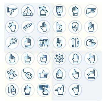 35 Regular Line Pixel Aligned Vectors for Pointing Theme