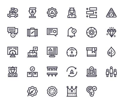 estado icono caja de herramientas presentando 28 píxel optimizado 256x256 negrita línea elementos vector