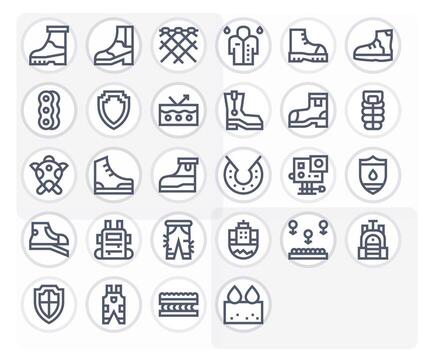 28 Bold Line Icons designed for Durable in 64x64 Pixel Optimized format vector