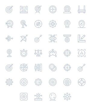 40 píxel optimizado íconos temática alrededor exactitud en retina Listo Delgado línea formato vector