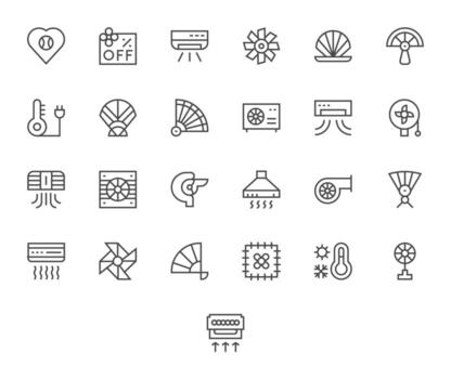 Fan Graphics featuring 25 Regular Line Pixel Optimized 256x256 Designs vector