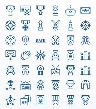Recognition Scalable Set featuring 42 Grid Fitted Regular Line 256x256 Icons vector