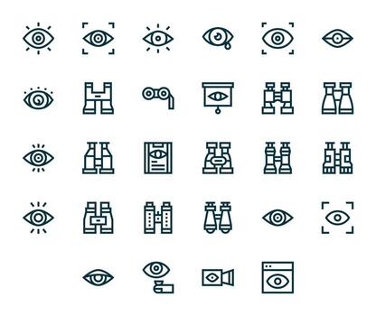 Observe Graphics featuring 28 Bold Line PIXEL Perfect High Resolution Designs vector