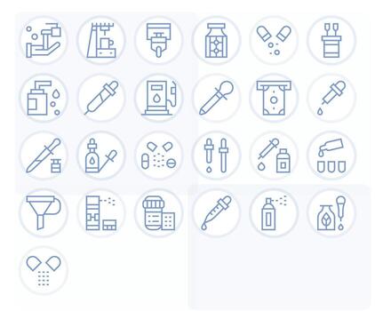 Dispensing Graphics featuring 25 Regular Line Display Perfect 256x256 Designs vector