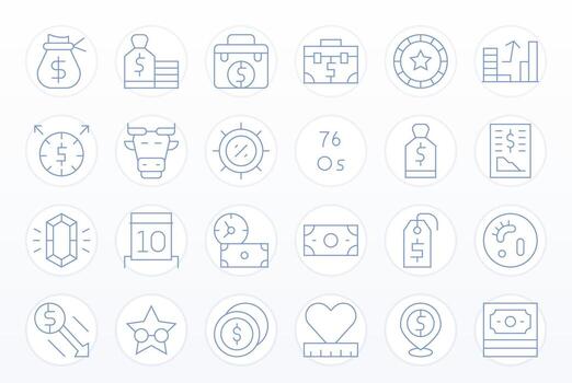 24 Thin Line Icons from Value in 256x256 Pixel Optimized Quality vector
