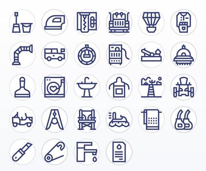 28 editable alto resolución íconos para utilidad en elegante negrita línea diseño vector