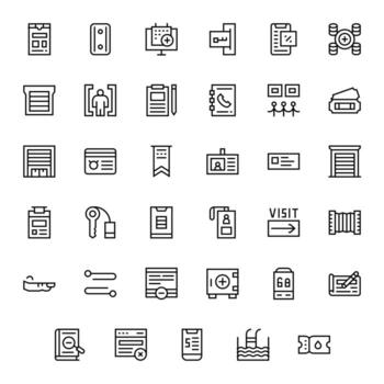 Entry Graphics featuring 35 Regular Line Display Perfect High Resolution Designs vector