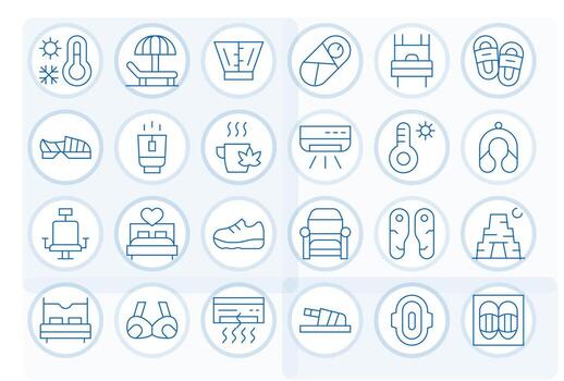 24 píxel optimizado Delgado línea íconos desde comodidad colección vector