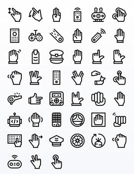 Bold Line Display Perfect Icons from Command Set with 45 64x64 Icons vector