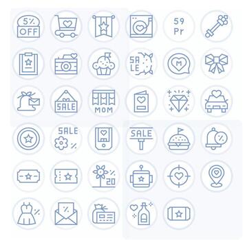 Special Display Perfect Set with 35 High Resolution Regular Line Icons vector