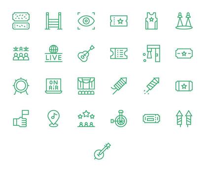 25 regular línea monitor Perfecto 256x256 íconos desde espectáculo suite vector